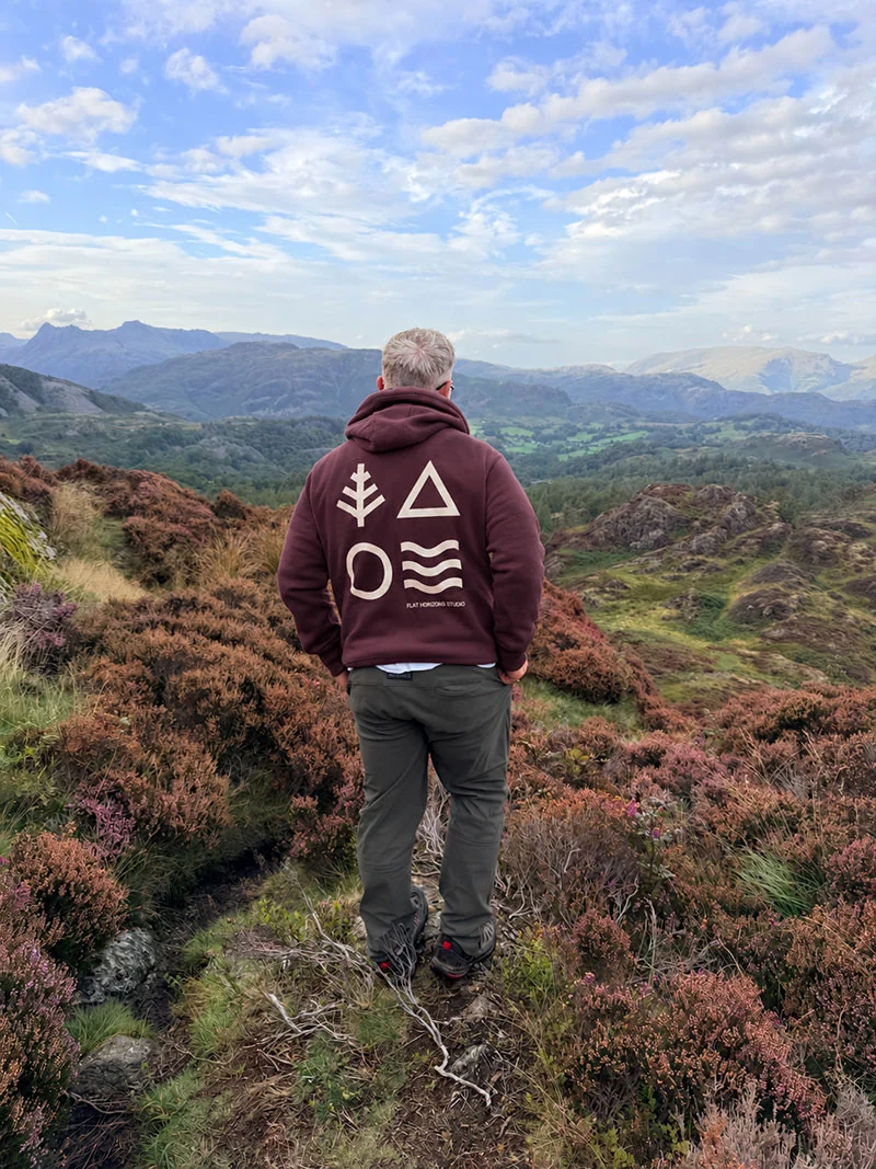 Danny wearing Flat Horizons in Holme Fell, Lake District
