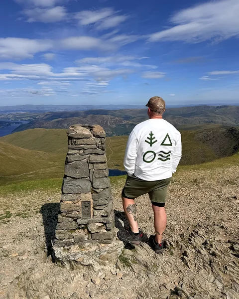 Danny wearing Flat Horizons in Helvellyn, Lake District